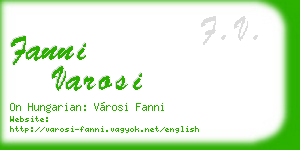 fanni varosi business card